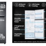 samsung 236 l 3 star convertible digital inverter double door refrigerator